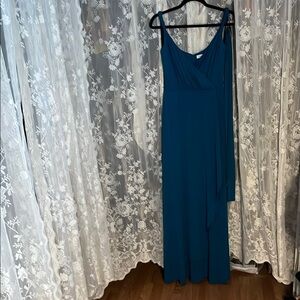 EUC Elegant Teal Maxi Dress